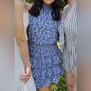 Flattering blue dress